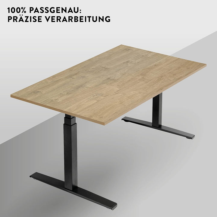 boho office® Schreibtischplatte, Tischplatte – 120 x 80 x 2,5 cm in Wildeiche Premium-Dekor mit hohe