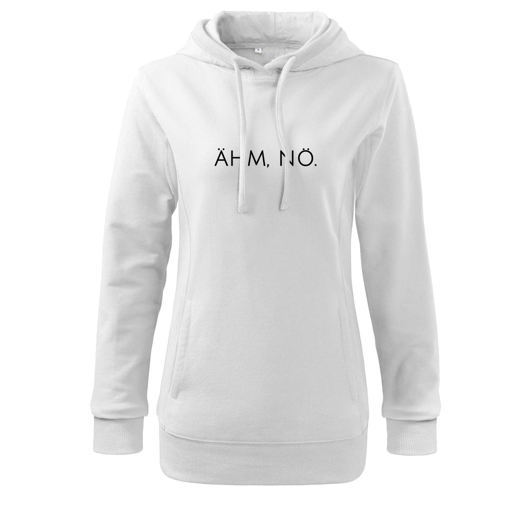 OwnDesigner Ähm nö Sweatshirt Bedruckt mit Spruch Casual (408-464-S-Weiss)