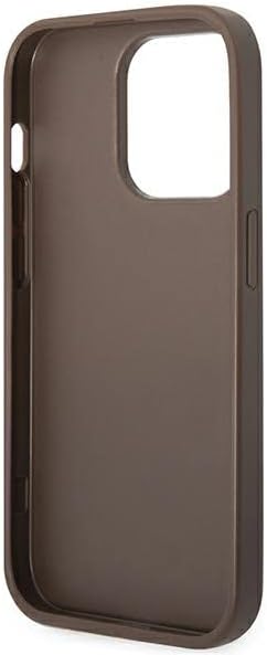Guess GUHCP14LG4GLBR Schutzhülle für iPhone 14 Pro 6, 2,5 cm (1 Zoll), braune Hartschale, 4G Stripe
