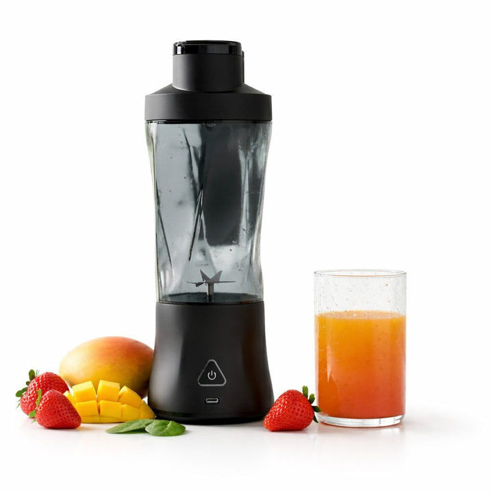 Tragbarer Mini Mixer mit Akku 6000 mAh, 240W Smoothie Maker, 650 ml To-Go Blender, 6 Edelstahlklinge
