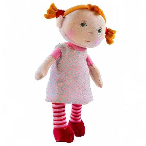 HABA Kuschelpuppe Roya – Weiche Stoffpuppe 25 cm, ideal für Babys und Kleinkinder – waschbar bei 30