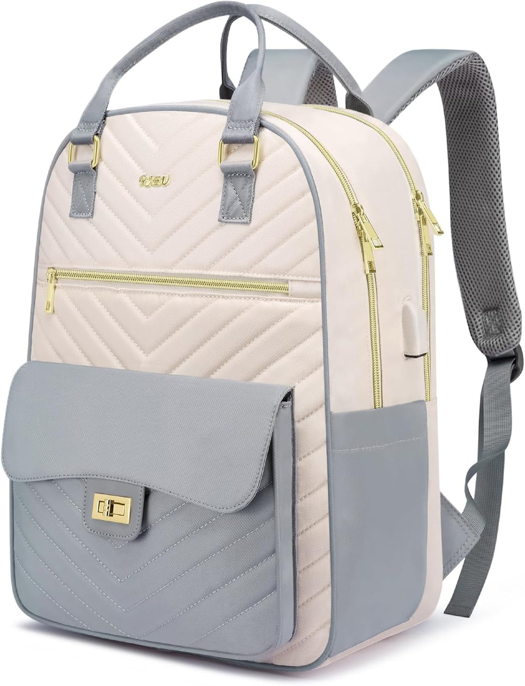 RJEU Rucksack Damen Laptop Rucksack 15,6 Zoll,Schulrucksack Frauen Mädchen für Uni Arbeit Reise,Lehr