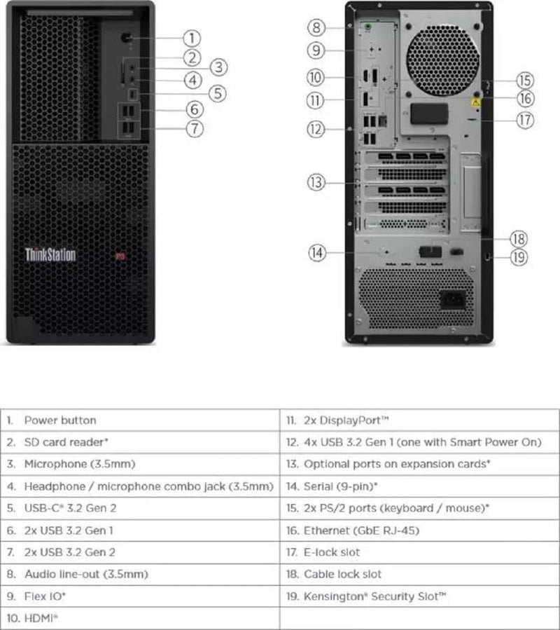 Lenovo ThinkStation P3 30GS - Tower - 1 x Core i7 13700K / 3.4 GHz - vPro Enterprise - RAM 32 GB - S