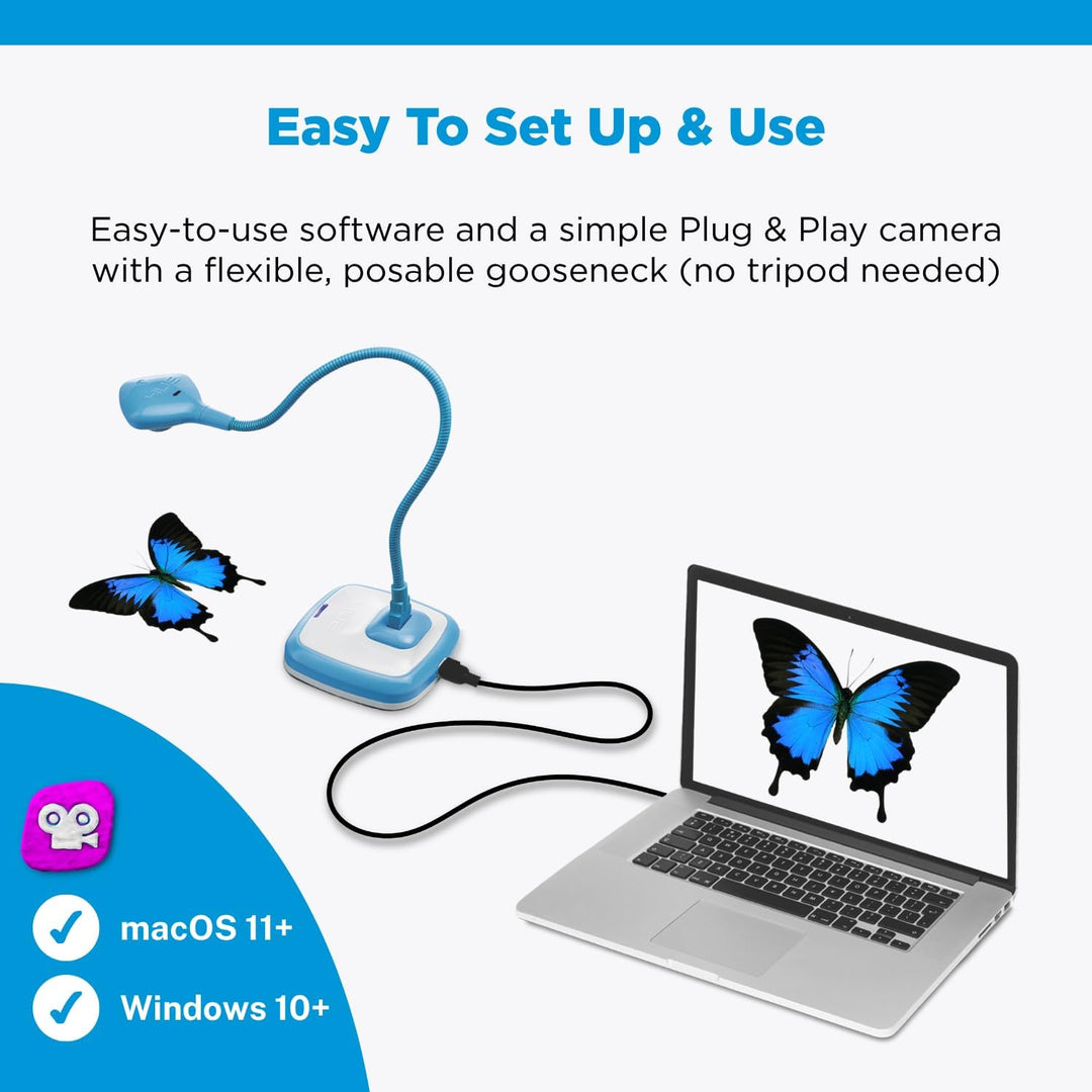 HUE Animation Studio Pro Stop-Motion Komplett-Set (Full HD 1080p Flex-Hals Kamera, Software, Buch) f