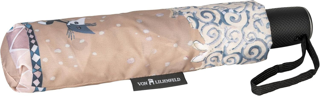 VON LILIENFELD Regenschirm Taschenschirm Rosina Wachtmeister: Brunello Auf-und-Zu-Automatik Leicht S