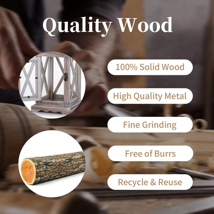 Sziqiqi Laterne Kerzenhalter Vintage Windlicht Laterne Holz Metall Dekorative Windlichthalter für Dr