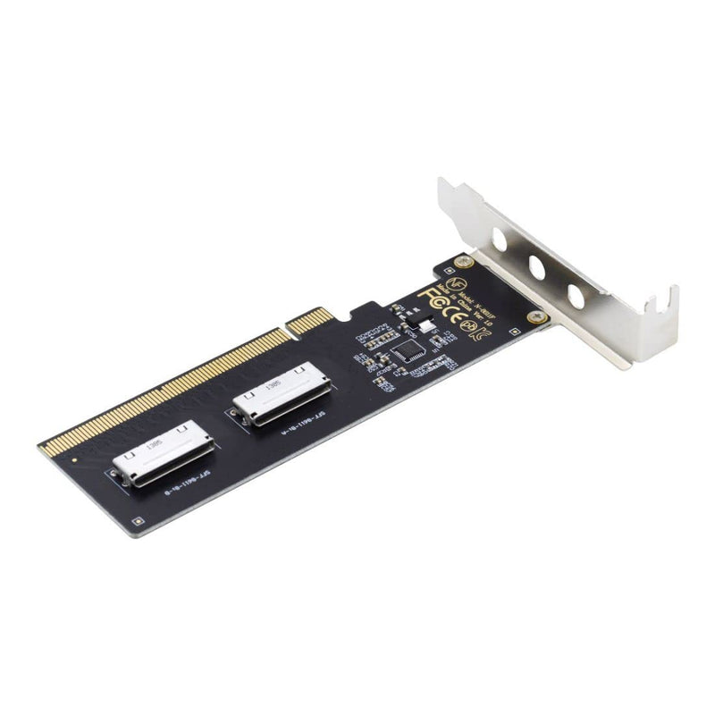 CY PCIe 16X auf Dual Oculink SFF-8612 SFF-8611 8X VROC Adapter für Mainboard SSD Grafikkarte Dual 8X