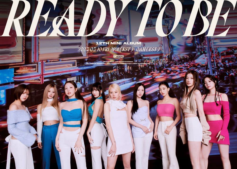 TWICE READY TO BE 12th Mini Album CD+POB+Folding poster on pack+Photobook+Postcard+Message photocard