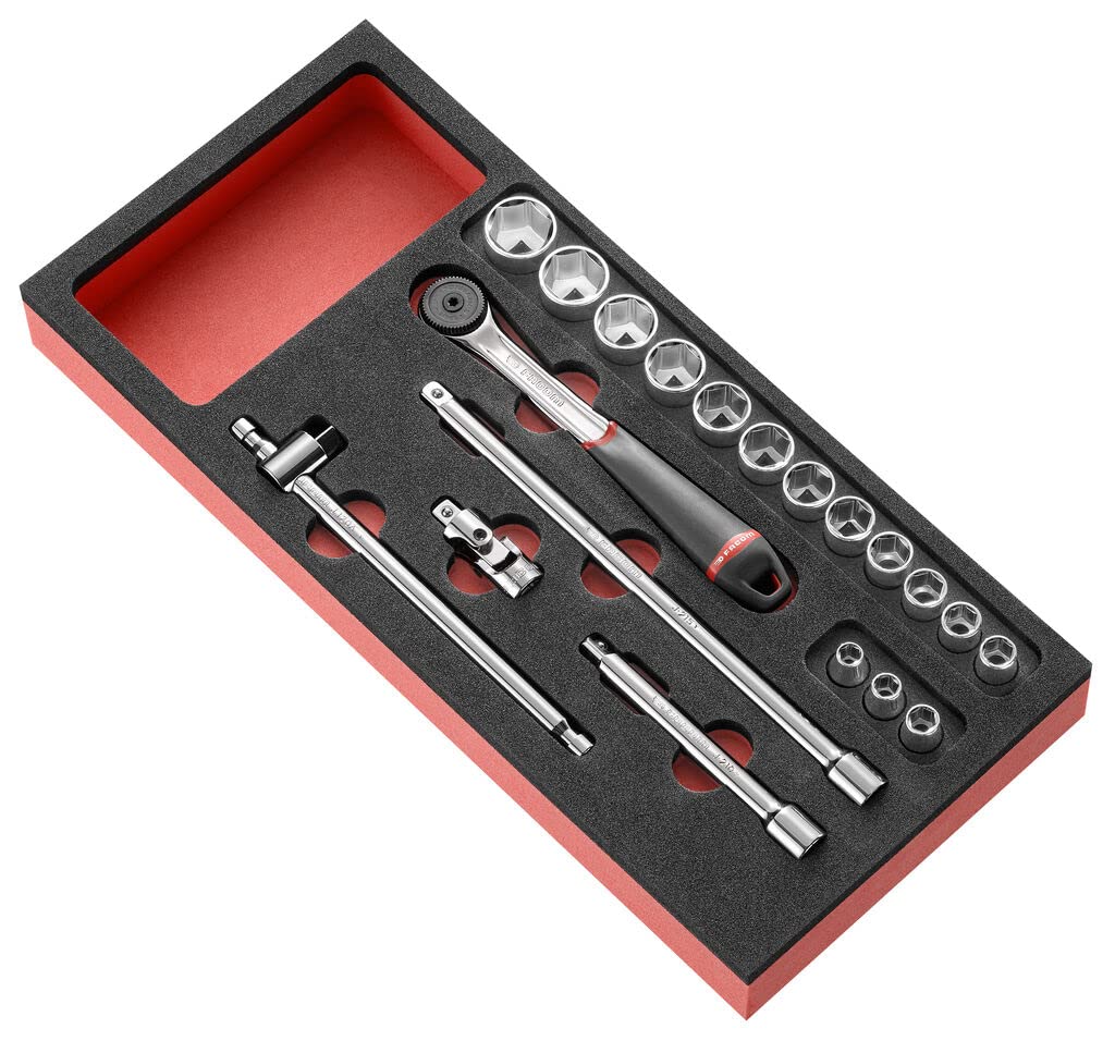 Facom PM. modj161 – 3 Tablett Schaumstoff, schwarz/rot