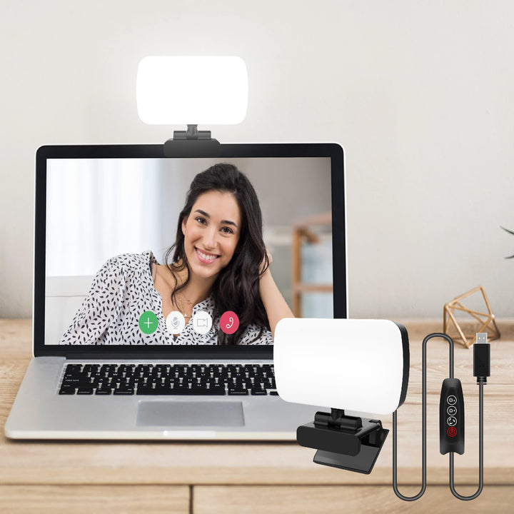 Videokonferenz Licht,Beleuchtungsset mit 3 Lichtmodi und Stufenloser Dimmung,für Videokonferenz,Make