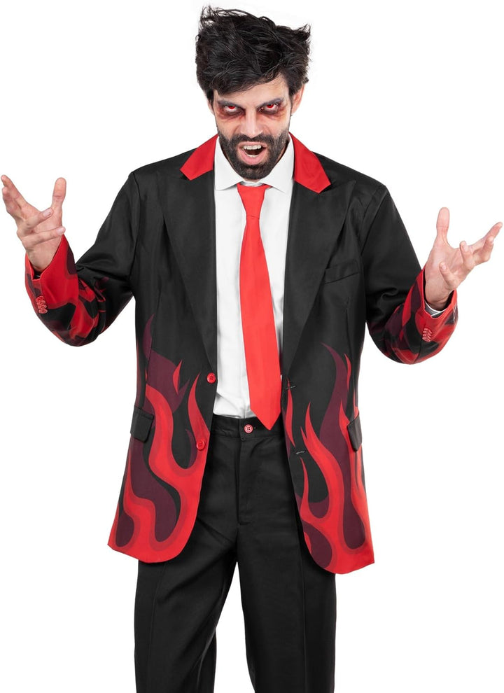 Suitmeister Herren-Weihnachtsanzug – hässliches Festtagsoutfit – bestehend aus Blazer, Hose und Kraw
