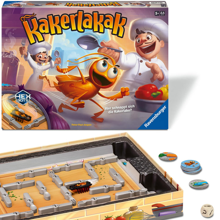 Ravensburger 20800 - Kakerlakak - Aktionsspiel mit elektronischer Kakerlake, Kinderspiele ab 5 Jahre