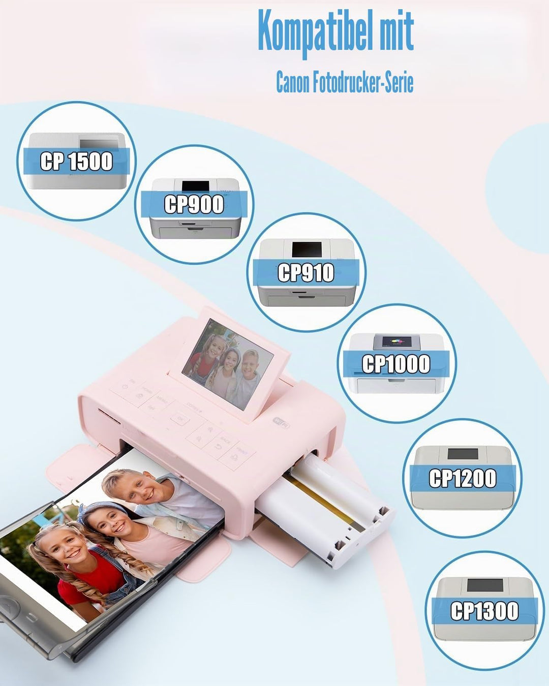 Oozmas Ersatz Canon Selphy CP CP1300 CP1200 CP910 CP800 Fotopapier KP-108IN 3115B001(AA) kompatibel