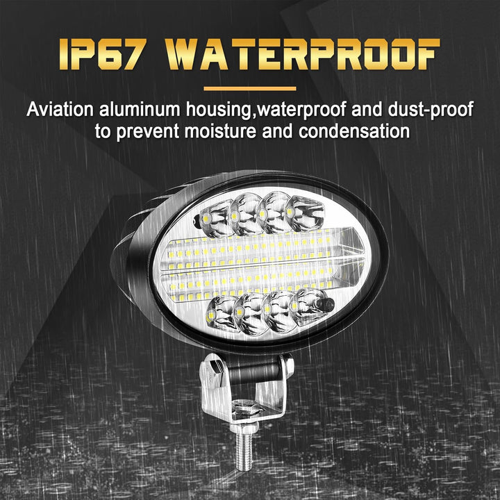 Willpower 2PCS Led Arbeitsscheinwerfer Bar 5 Zoll 14CM 24W Oval Led Scheinwerfer 12V 24V Wasserdicht