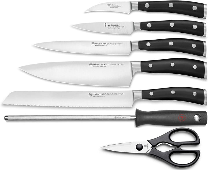 WÜSTHOF Classic Ikon Messerblock mit 7 Artikeln 7-teilig Braun