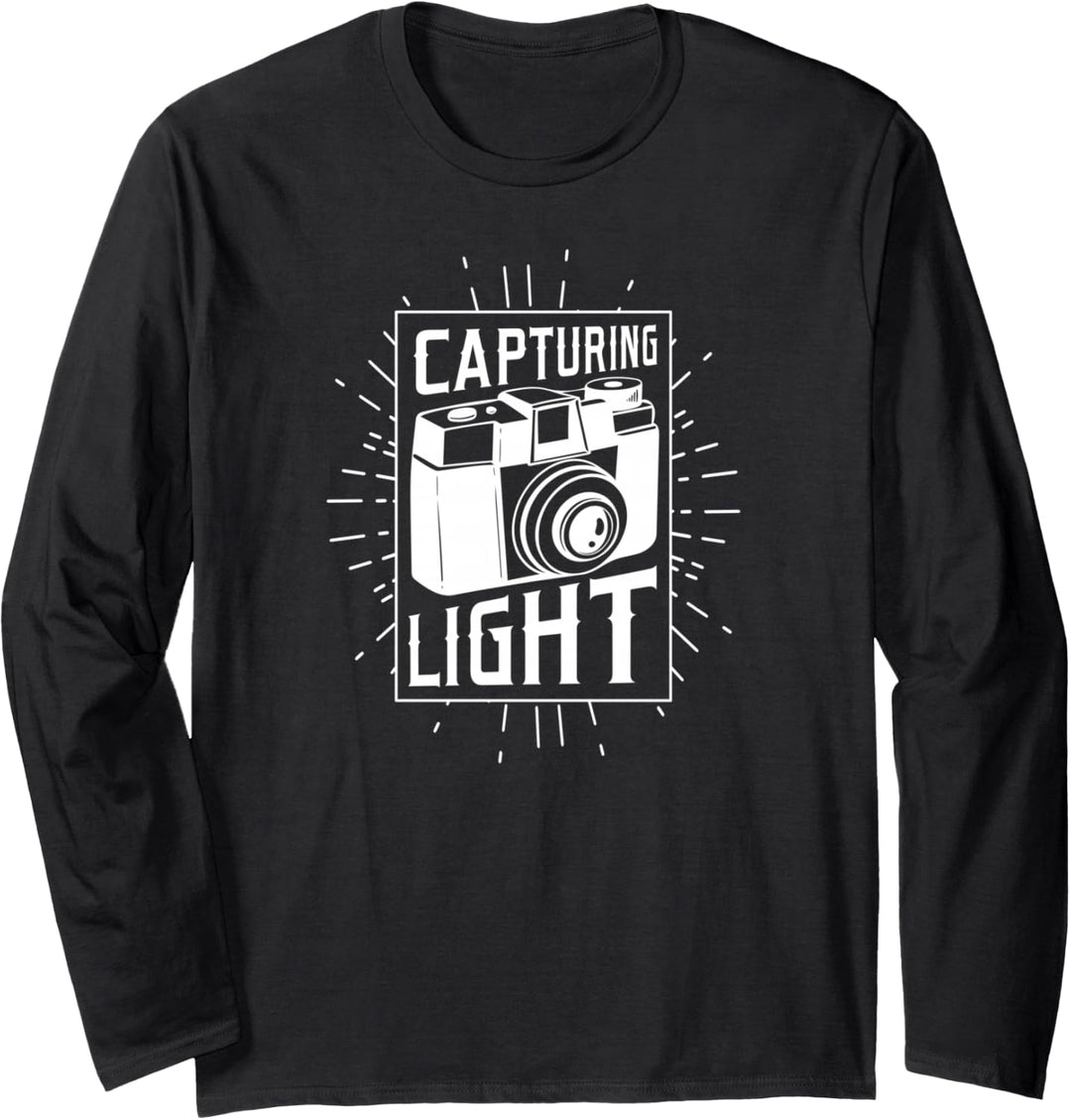 DSLR Fotografie Capturing Licht Retro Foto Vintage Kamera Langarmshirt
