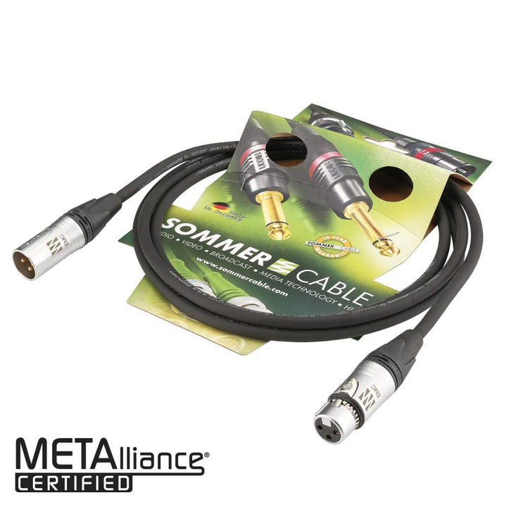 Sommer Cable 1m Referenz XLR Mikrofonkabel EMC-QUAD 4 x 0,14 mm² 3-pol METAlliance Certified Audioka