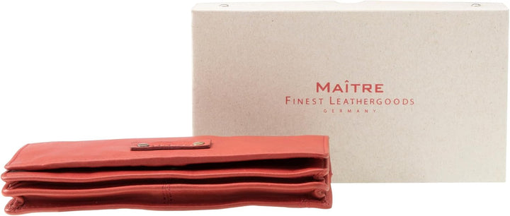 Maitre - steinbach immine purse lh14f Lila 18,00X9,00X0,00 CM Farbe:rot / Material:cotton,cow Leathe