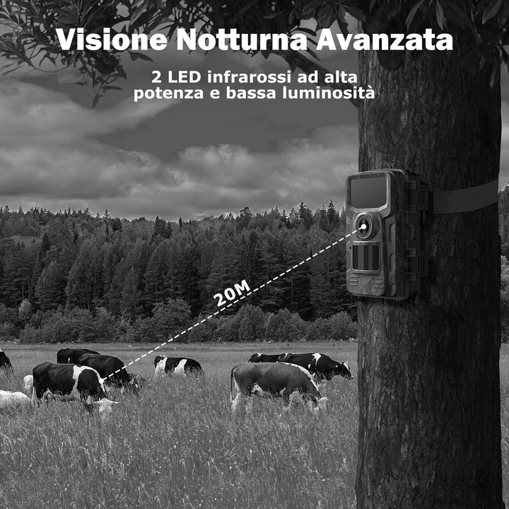 VOOPEAK Wildkamera mit Solarpanel, 4K 48MP Wildkamera mit Nachtsicht Bewegungsaktiviert, Wildtierkam