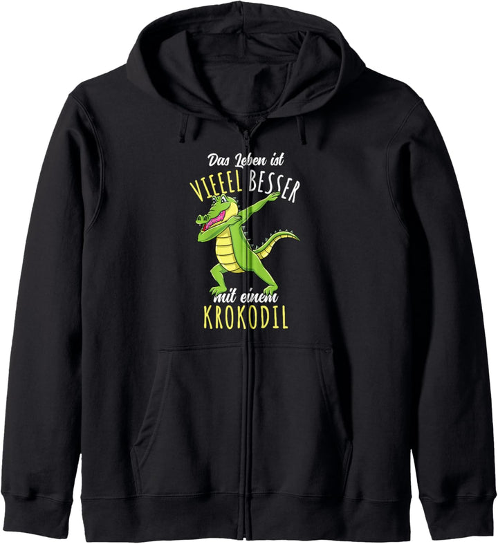 Das Leben Ist Besser Mit einem Krokodil Kapuzenjacke