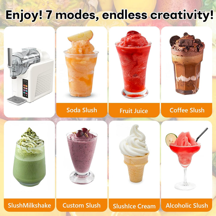 Slush Maschine eismaschine 2L Slushie,slushie maschine,Maschine mit LED-Display,7 voreingestellte Pr