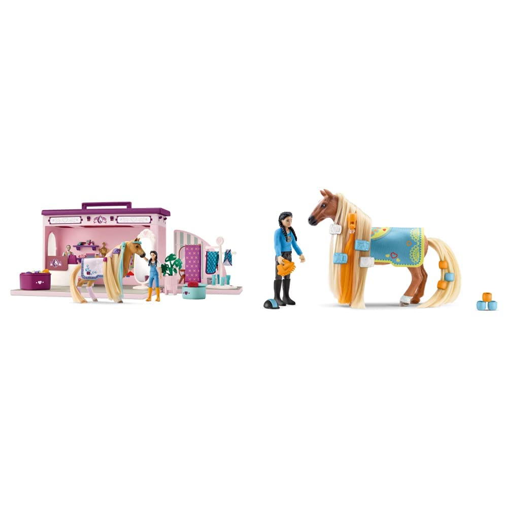 SCHLEICH 42587 Pop-Up Boutique, für Kinder ab 4+ Jahren, HORSE Club Sofia's Beauties - Spielset & 42