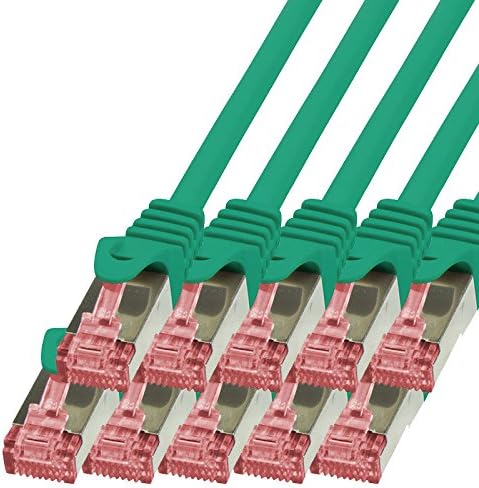 BIGtec LAN Kabel 10 Stück 5m Netzwerkkabel Ethernet Internet Patchkabel CAT.6 braun Gigabit SFTP dop