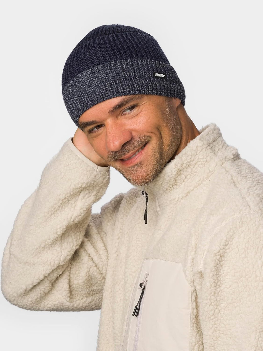 Eisbär Mütze Damen & Herren Caris - Merino Strickmütze Unisex mit Fleece schützt vor Kälte und Wind