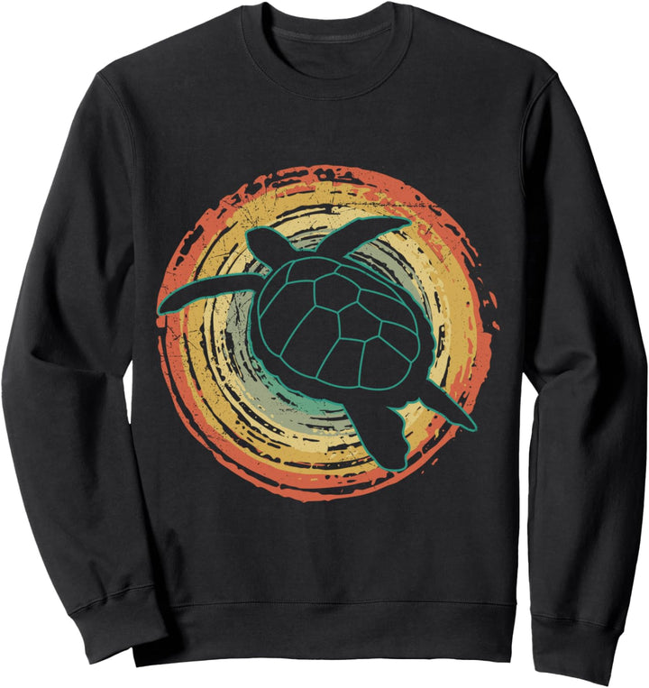 Retro Schildkröte Taucher Schimmer Schildkröten Sweatshirt