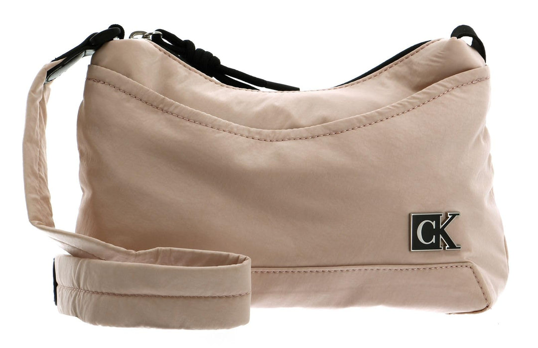 Calvin Klein CKJ Feminine Nylon Shoulder Bag Pale Conch Shell