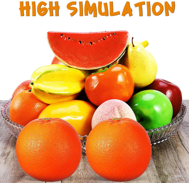 Gadpiparty 6 Stück Künstliche Orangen Künstliche Früchte Simulationsorangen Stillleben-Sets Realisti