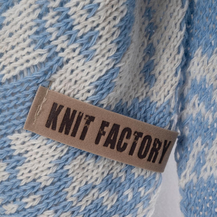 KNIT FACTORY - Dreiecksschal Lea - Damen Strickschal mit Wolle - Umschlagtuch für den Herbst und Win