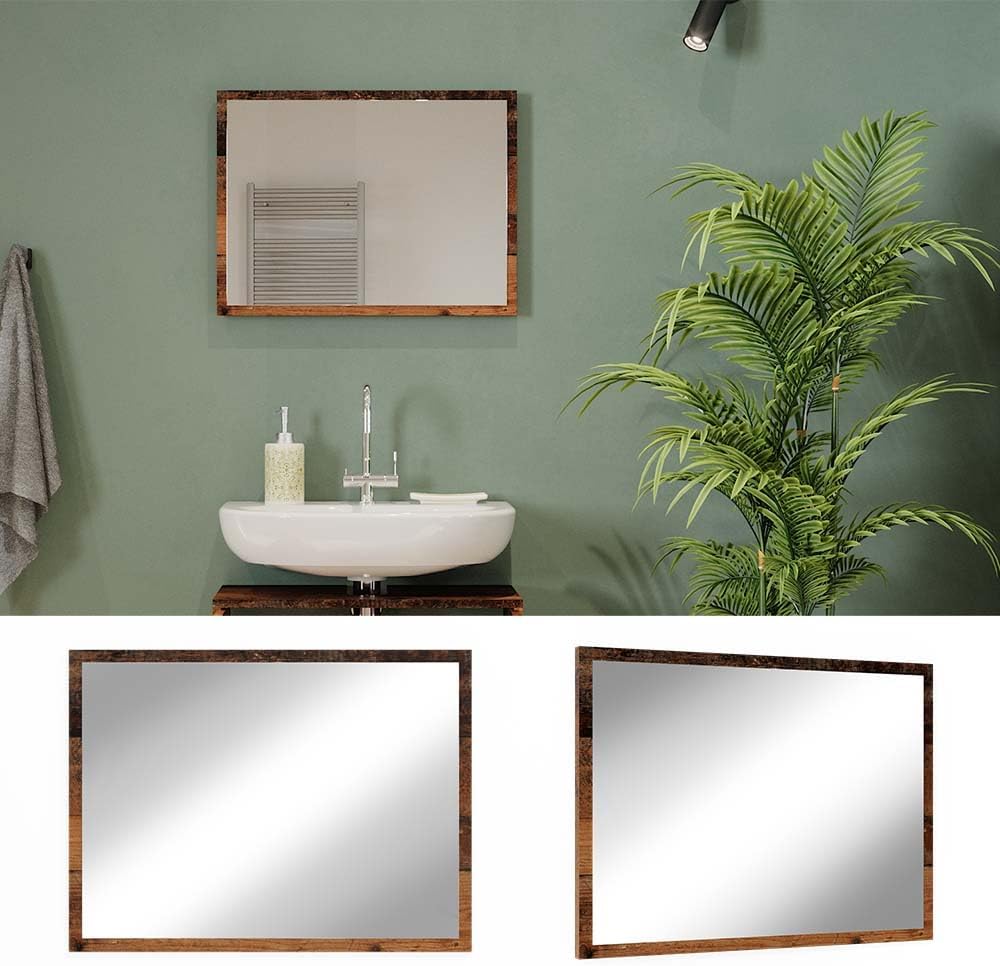 Vicco Badezimmerspiegel Kiko, Eiche rustikal, 45 x 60 cm, Eiche Rustikal