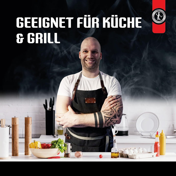 Ess-Nische® Kochschürze Grillschürze für Männer und Frauen - Küchenschürze für Herren - Ideal als Ge