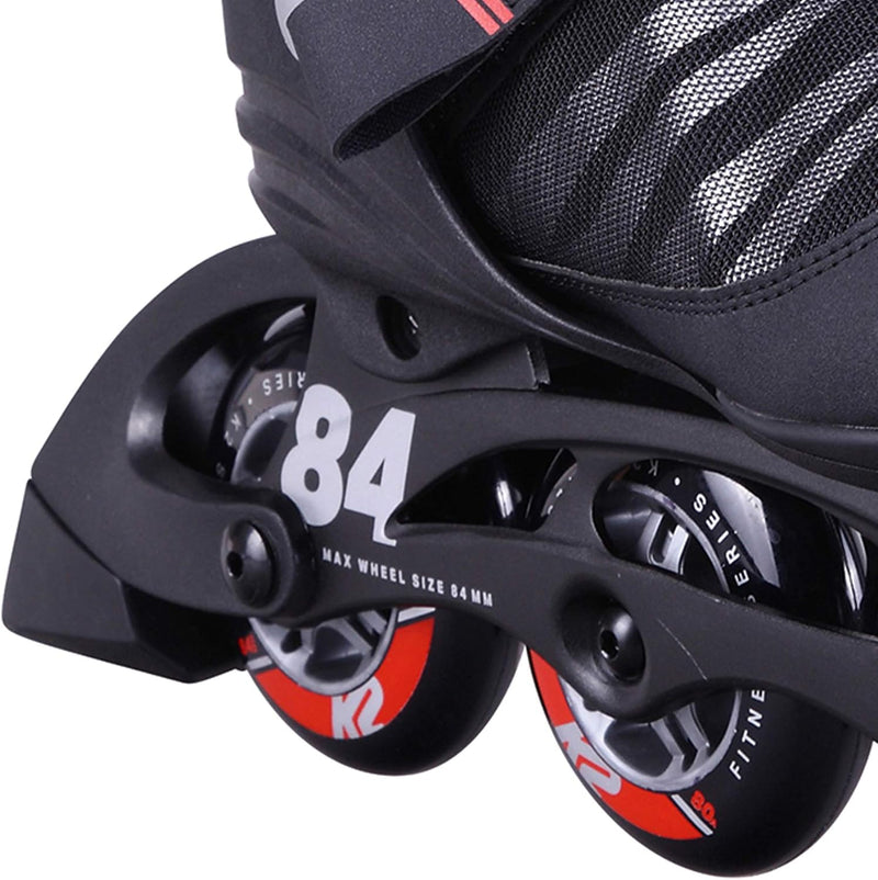 K2 Skates Herren Inline Skate F.I.T. 84 Speed Alu - black - red - 30D0260 42.5 EU, 42.5 EU