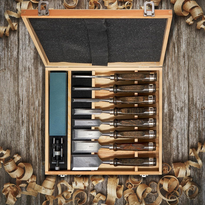 Hohlbeitel Stechbeitel Meissel Set, 8 stück Stechbeitelsatz Holzschnitzerei Hand Meissel Werkzeug Ho