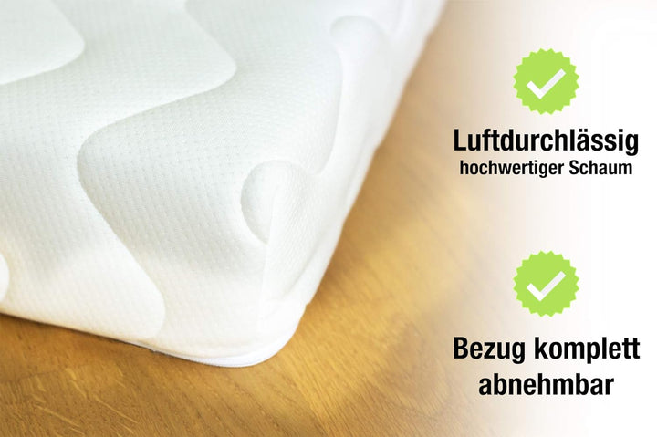 Ehrenkind® Babymatratze Pur | Babymatratze 60x120cm Standard 100 by Oeko-TEX | Matratze 120x60 aus h
