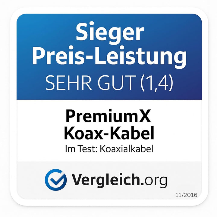 PremiumX 100m Basic Koaxialkabel schwarz 135dB 4-Fach geschirmt SAT TV Koax Antennenkabel Satelliten