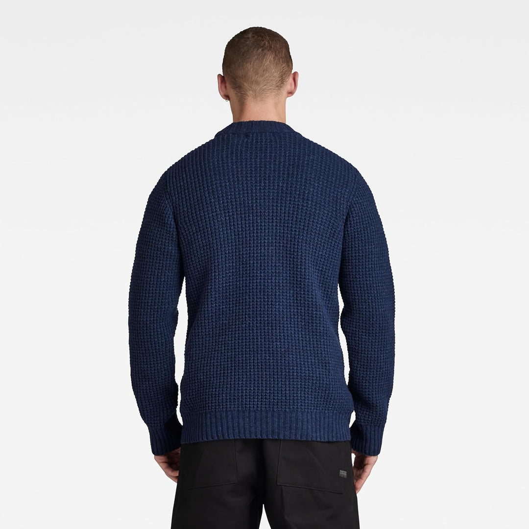 G-STAR RAW Herren Chunky Knitted Pullover Knits S Blau (Rank Blue D23536-d170-868), S Blau (Rank Blu