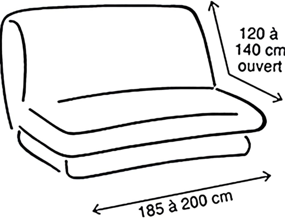 Antonouse Bezug für Schlafcouch, ausziehbar, 120 bis 140 cm-180 bis 200 cm, Rot, Rot