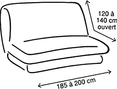 Antonouse Bezug für Schlafcouch, ausziehbar, 120 bis 140 cm - 180 bis 200 cm, Schokoladenbraun, Scho