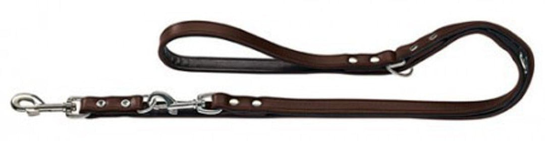 HUNTER BASIC Verstellbare Führleine für Hunde, beschichtetes Spaltleder, Kunstleder, witterungsbestä