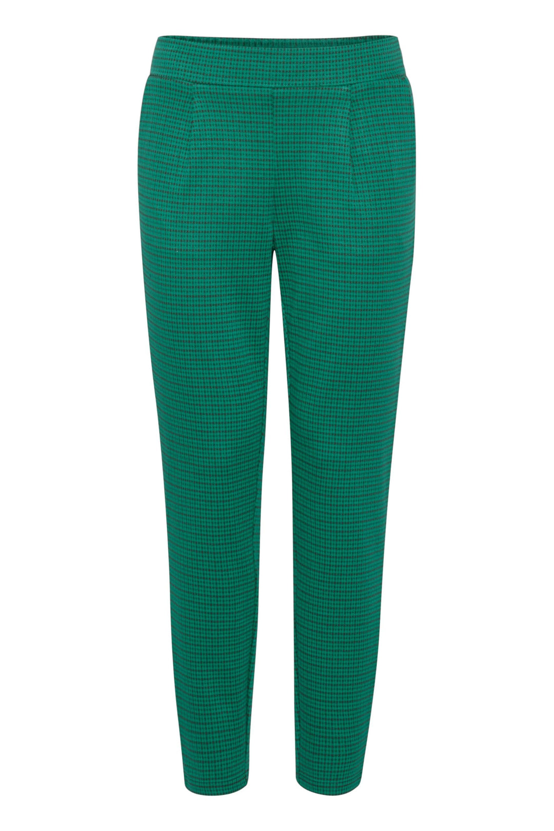 ICHI IHKATE Cameleon PA Damen Hose Stoffhose mit Stretch Enger Schnitt Elastikbund XL Cadmium Green