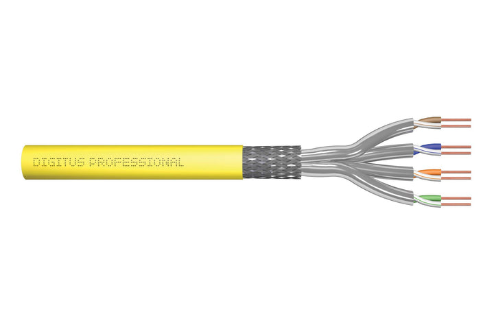 DIGITUS Netzwerkkabel Cat 7A – 100 m – S/FTP Simplex – BauPVO Dca Dca 100 m (Simplex), Dca 100 m (Si