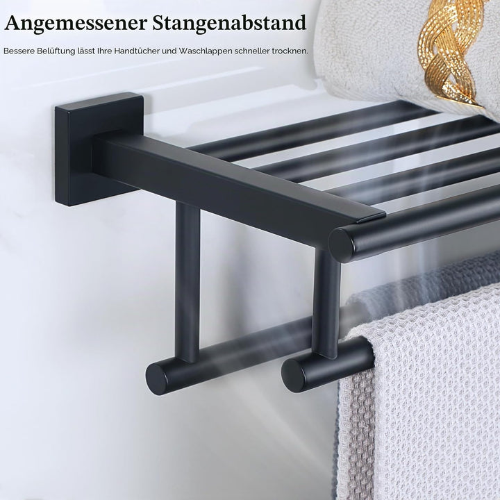 SAYAYO Handtuchhalter Bad Wand Gästehandtuchhalter Wandmontage Edelstahl Premium Doppelt Badetuchhal