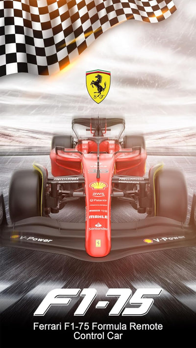 Ferrari F1 F1-75 RC Auto (1:12 Skala) - Fernbedienungsauto für Formel 1 der Saison 2022 Fahrer - Cha