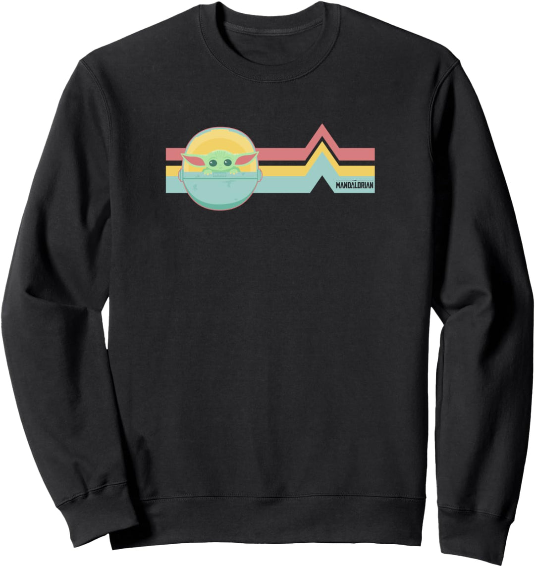Star Wars The Mandalorian The Child Rainbow Chest Lines Sweatshirt