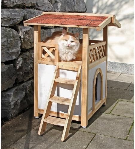 Kerbl 82660 Katzenhaus Tyrol Alpin 88 x 57 x 77 cm, Natur, Outdoor