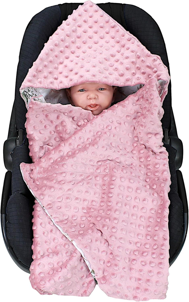 TupTam 2er Set Baby Decken Einschlagdecke 85x85 cm für Autositz Babyschale Babydecke Wiegendecke Min