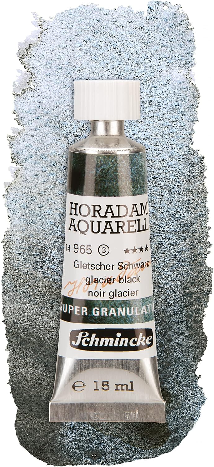 Schmincke – HORADAM® AQUARELL, Super Granulation Set Gletscher, 5 x 15 ml-Tuben, 74 840 097, Holzkas